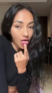 Adult Movie AsianLili in Finger in Mouth and Asian Sexy Brunette