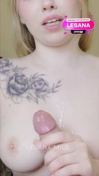 X-Rated Video Cum on Tits with LesanaMild & Teen Sexy Amateur Big Boobs