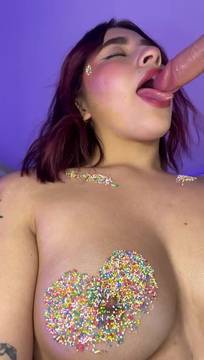 Porn Scenes VenusDeligh in Sextoy in the mouth and Latina Natural Big Tits