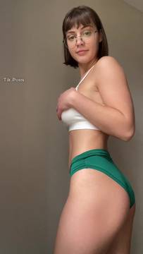 X-Rated Movie Teasing with marshmelly & Brunette Teen Sexy Glasses