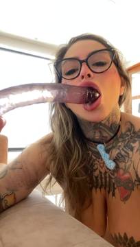 Sex Movie fermercury in Sextoy in the mouth and Tattoo Porn Glasses Porn