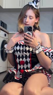 Free Movie MilaPixie in Teasing & Blonde Shaved Pussy Stockings Solo Teen