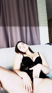 #Solo #Teasing #Shaved Pussy #Brunette #Natural Big Tits