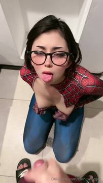 Tear down this spider girl outfit and cum on my face