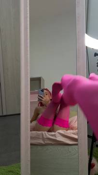 Free Movie Teasing with LilaLoo & Sexy Solo Stockings Natural Big Tits