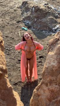 Public flash. beach nude girl 🫦 #Brunette #Exhibitionist Porn #Beach Porn #Solo #Showing Boobs #Big Boobs #Nude