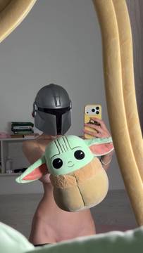 Pulled the mandalorian helmet out finally for some fun before my roommate came home