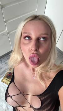 Porn Movie Ahegao with Purple_Dragon and Blonde Solo Sexy Lingerie