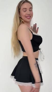 Porn Movie Teasing with AnelliaBarbie and Sexy Stockings Upskirt Blonde