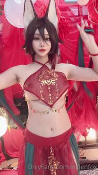 In my anime fox cosplay showing all the goods to you