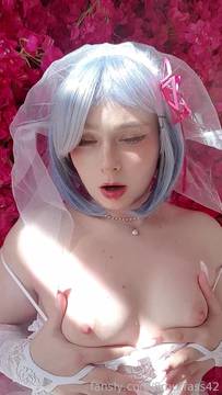 In my bride wedding dress getting all freaking playing