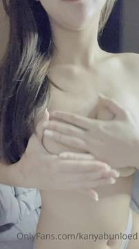 Baby oil all over my sweet little tits fondling and playing