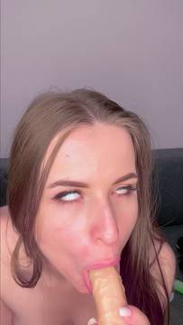 Adult Movie Sextoy in the mouth with cutieangell & Natural Big Tits