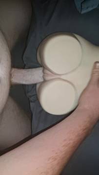 Fucking my tight sex toy in missionary