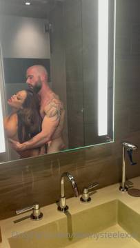 Fucking @CJ Miles all over the bathroom then cover her face with cum