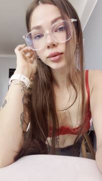 Free Movie Teasing with shyemilybaby & Sexy Lingerie Glasses Porn Brunette