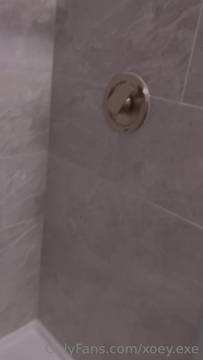 Just arrived to get in and have a hot shower all naked and horny