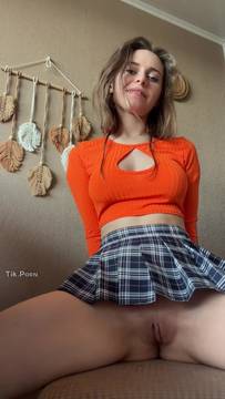 Adult Movie Teasing with LilyGrace and Brunette Solo Upskirt Shaved Pussy