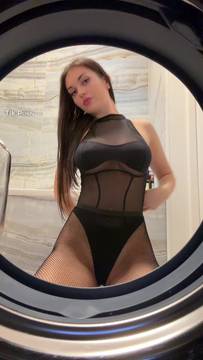 Movie X-Rated GiannaLi in Showing Boobs & Brunette Sexy Lingerie Solo