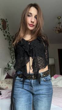 Big tits, bigger temptation You staring at my big tits like you want a closer look? 😈 #fyp #bigtits #bigboobs #boobs #cleavage #adultcontent