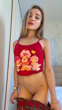 Movie Sex Striptease with KisaAnn & Petite Small Tits Blonde