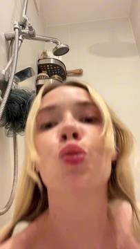 Hot Movie Shower Sex with ellie_faye & Naked Shaved Pussy Solo Blonde