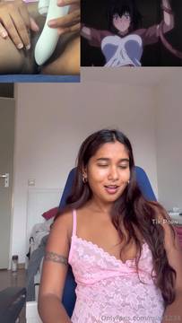 Miaz masturbation reaction watching hentai