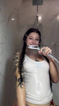 Porn Scenes Shower Sex with Miastarry and Tattoo Porn Solo Brunette