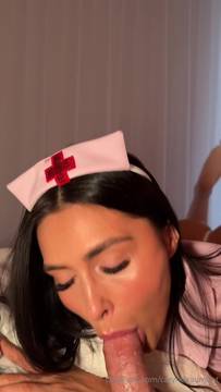 Your sexy nurse is back, buttplugged and ready for your cum