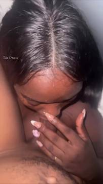 Black Sexy Threesome, Blow Job and busty breast