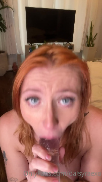 Movie Porno with Daisy Rae in Sextoy in the mouth and Redhead Tattoo