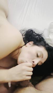 Movie X-Rated Blowjob & Brunette POV BBW