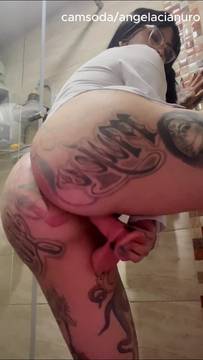 Hot Porno Sextoys with AngelaCIanuro and Amateur Brunette PAWG Big Ass Solo