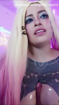 Sex Scenes Sextoys with AngelaCIanuro and Tattoo Big Boobs Webcam Solo