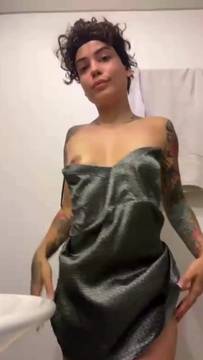 Movie Sex Striptease with SofiaReyess & Tattoo Small Tits Latina Solo