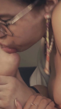 Movie X-Rated Saliva and Lesbian Brunette Big Boobs Webcam Glasses