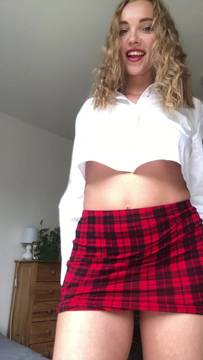 Porn Scenes Teasing with Kira_Blaze & Blonde Upskirt Shaved Pussy