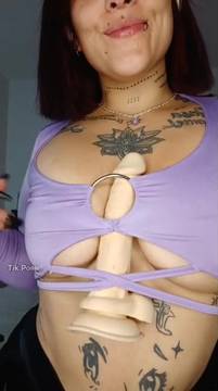 Video X-Rated Teasing with Lena_collen and Emo Gothic Natural Big Tits