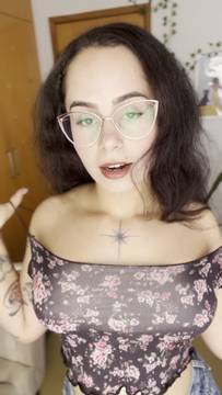 Sex Movie Boob Grab with EllaxBlair and Tattoo Big Boobs Latina Glasses