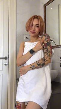 Porno Movie Showing Boobs with Roxyloove and Shaved Pussy Tattoo Small Tits