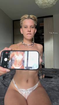 Movie X-Rated Showing Boobs with CyberV & Blonde Small Tits Nude