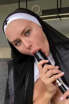 Porn Movie Sextoy in the mouth with OhMyLuna & Solo Uniforms Nude