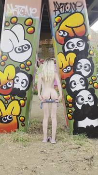 Sex Film Striptease with Purple_Mystery & Outdoor Small Tits Shaved Pussy