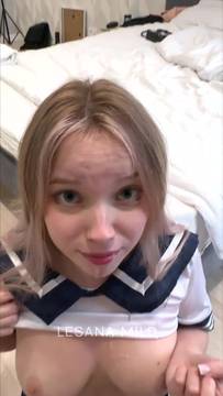 Porno Movie LesanaMild in Cum in Mouth and Teen Uniforms POV